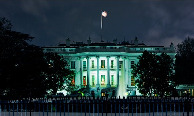 QTHESTORMM's tweet photo. 🚨🚨🚨 MAJOR ALERT: THE WHITE HOUSE HAS JUST TURNED ALL GREEN TONIGHT !!! https://t.co/ucJZH7KvWf