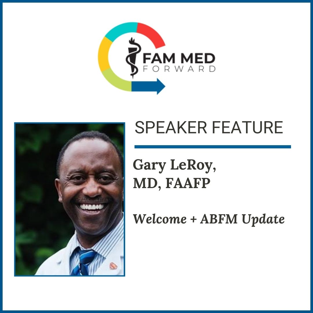 Join Dr. Gary LeRoy, Senior Vice President for Diplomate Engagement of the American Board of Family Medicine, at Fam Med Forward. Learn more about Fam Med Forward's speaker lineup and get registered here: kafponline.org/fam-med-forwar…