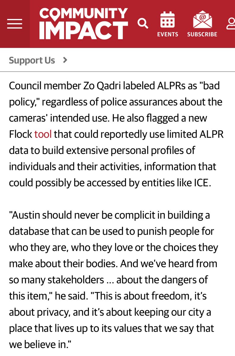 Thankful for <a href="/MikeSiegelTX/">Mike Siegel</a> <a href="/VanessaForATX/">Vanessa Fuentes 💃🏽</a> and the countless advocates and community members who made their voices heard loud and clear but we know the job’s not done. ALPRs are bad policy. Yesterday, today and tomorrow. Austin deserves better.