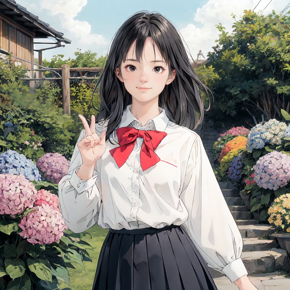 Ryouko650806's tweet photo. しばらく歌と動画ばかりだったので、基本にたちかえってStableDiffusionの絵で。去年の今頃の作ですが。

#AIイラスト #stablediffsion #aiart #紫陽花 https://t.co/jNlIw7BK5F