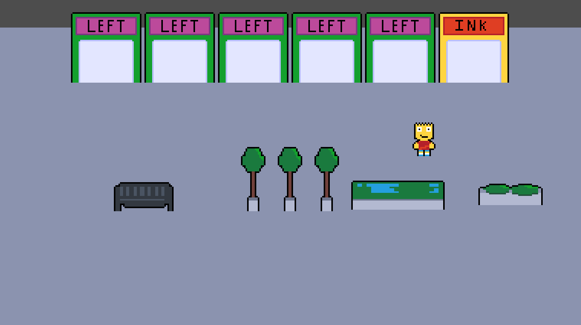 Jambuckett's tweet photo. the mall scene from episode 1 is starting to take shape

I also figured out how to create good sprite sheets, making life A LOT easier

#gamedev #pixelart #2dgames #thesimpsons #homersimpson #libresprite #godotdeveloper #godotgames https://t.co/YVYpGEASfy