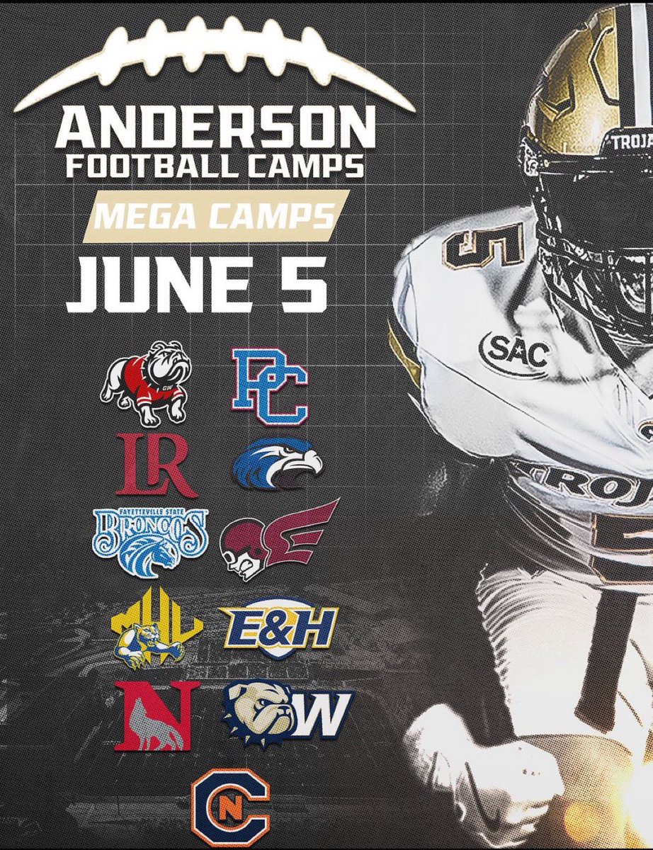 Hawkins Wilson (@hawkins_wilson2) on Twitter photo I will be at the <a href="/AUTrojansFB/">Anderson Trojans Football</a> mega camp tommorow. I can’t wait to come compete and build relationships with the coaches.
<a href="/coachwatsonjr/">Joe Watson, Jr.</a> <a href="/CoachKane79/">Coach Kane</a> <a href="/CadePoynor/">Cade Poynor</a> <a href="/CoachJoMarshall/">JoJo Marshall</a> <a href="/tre_luttrell/">Tre’ Luttrell</a> I will be at the <a href="/AUTrojansFB/">Anderson Trojans Football</a> mega camp tommorow. I can’t wait to come compete and build relationships with the coaches.
<a href="/coachwatsonjr/">Joe Watson, Jr.</a> <a href="/CoachKane79/">Coach Kane</a> <a href="/CadePoynor/">Cade Poynor</a> <a href="/CoachJoMarshall/">JoJo Marshall</a> <a href="/tre_luttrell/">Tre’ Luttrell</a>