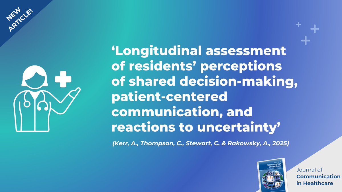 Journal of Communication in Healthcare (JCIH) tweet media