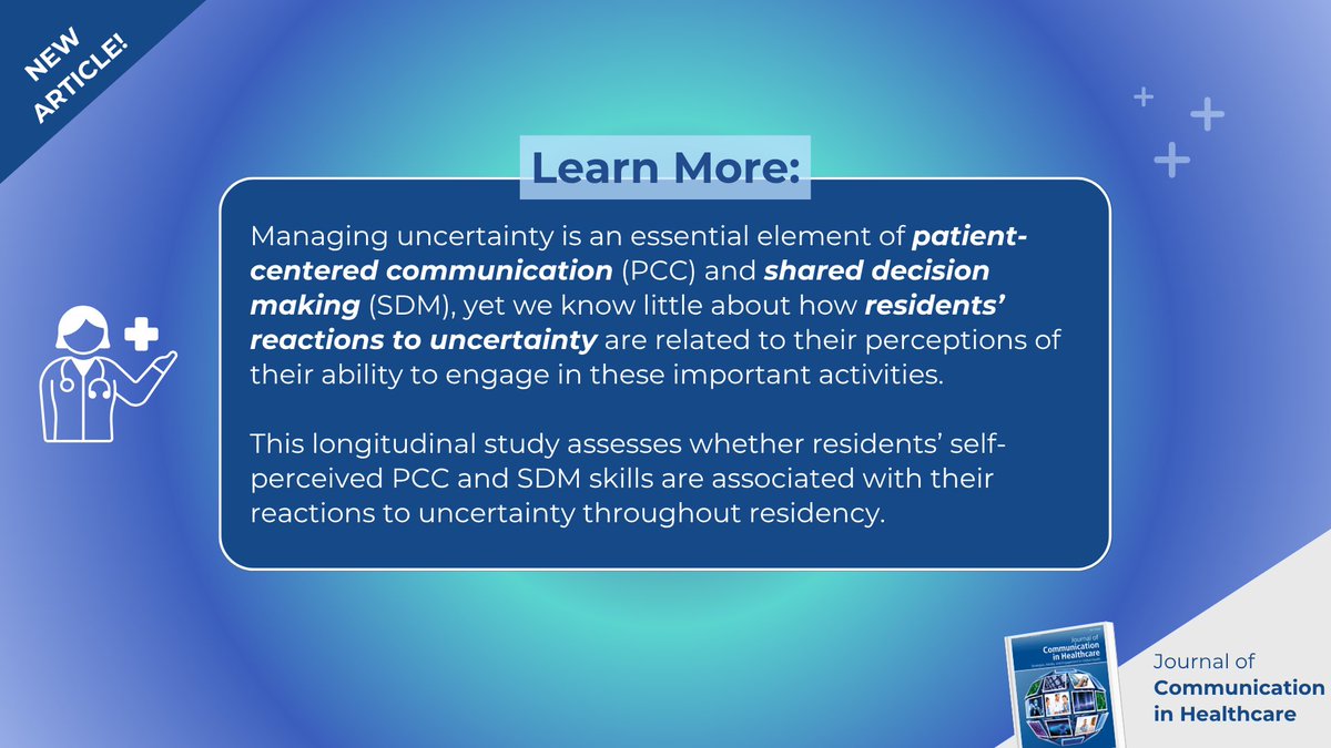 Journal of Communication in Healthcare (JCIH) tweet media