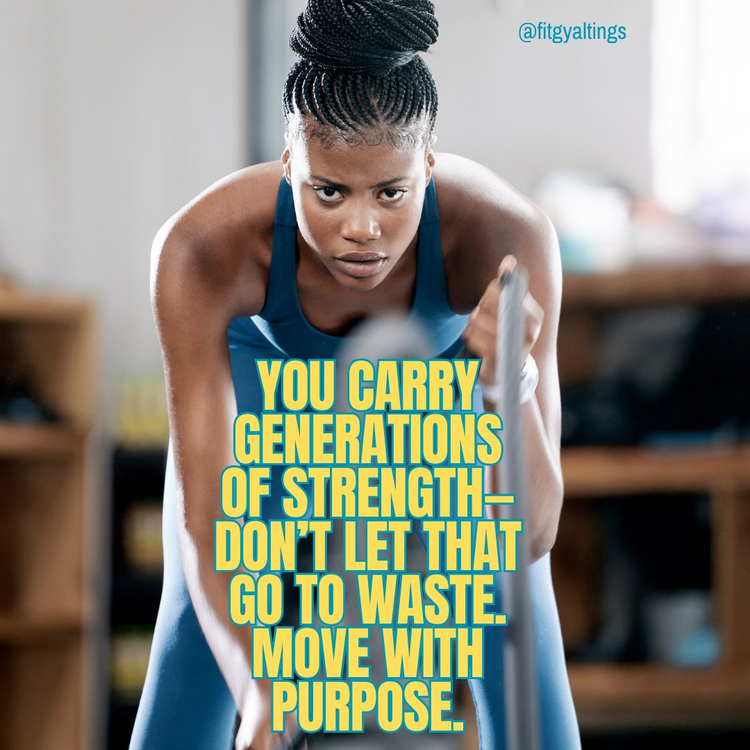 fitgyaltings's tweet photo. You were built different. Your strength isn’t random—it’s generational. Keep moving, keep rising. Where Culture Meets Fitness @fitgyaltings 

#FitGyalTings #GenerationalStrength #CaribbeanFitness #MoveWithPurpose #FitGyalNation #Fitness #Motivation https://t.co/mm8UjYU3Ok