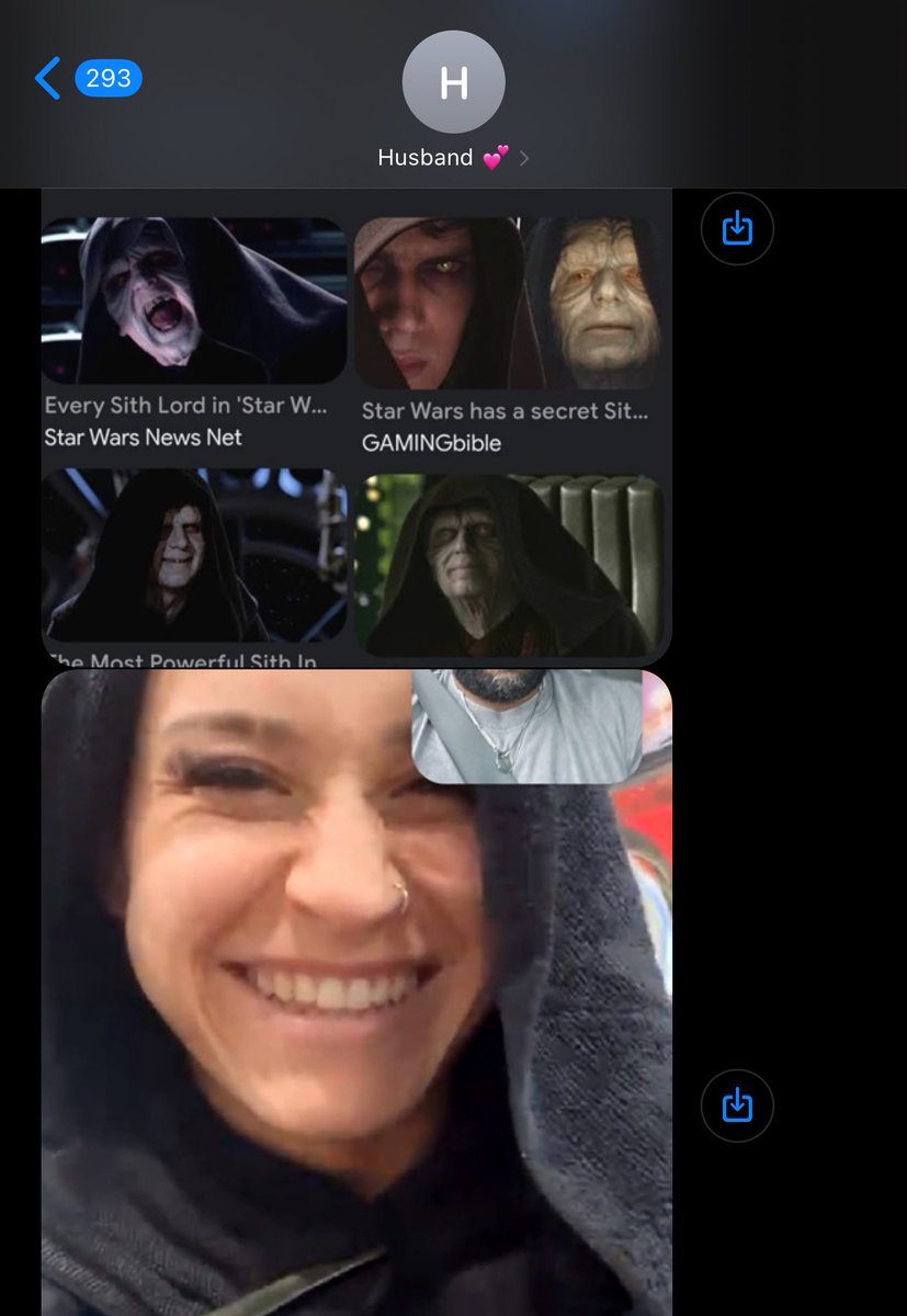 Thinking you just had a cute Facetime call with your husband but he sends you this as soon as the call ends.