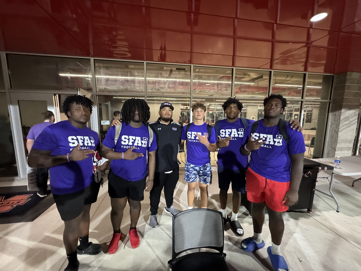 Bode McDaniel (@bodemc11) on Twitter photo Had a great time at the SFA camp with the other Ryan guys yesterday! Thank you for the conversation <a href="/CoachJMay/">Jared May</a>
<a href="/SFA_Football/">Lumberjack Football</a> <a href="/ChrisRossSFA/">Chris Ross</a> <a href="/DLcoachbeck/">Kevon Beckwith</a> <a href="/RyanRaiderFB/">Denton Ryan FB ⭐️⭐️⭐️</a> Had a great time at the SFA camp with the other Ryan guys yesterday! Thank you for the conversation <a href="/CoachJMay/">Jared May</a>
<a href="/SFA_Football/">Lumberjack Football</a> <a href="/ChrisRossSFA/">Chris Ross</a> <a href="/DLcoachbeck/">Kevon Beckwith</a> <a href="/RyanRaiderFB/">Denton Ryan FB ⭐️⭐️⭐️</a>