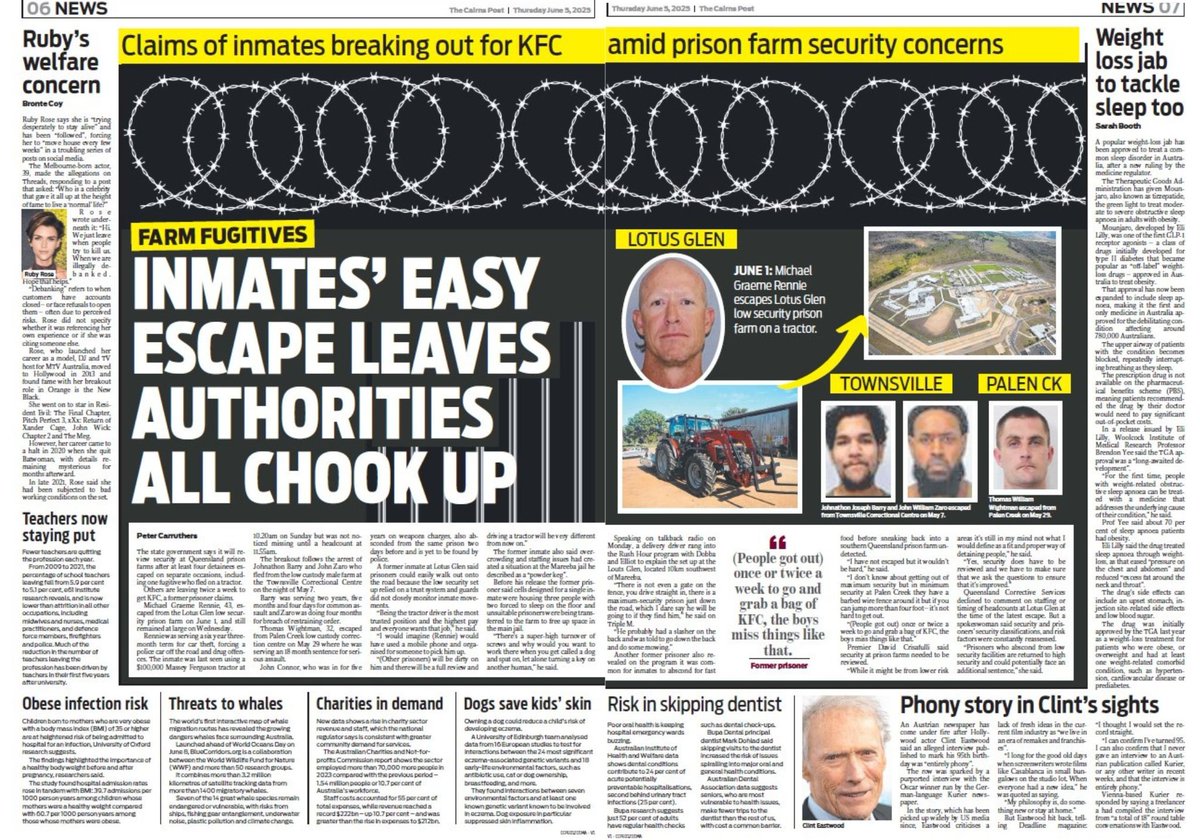 Inmates absconding to get KFC #Cairnspost #FNQ
