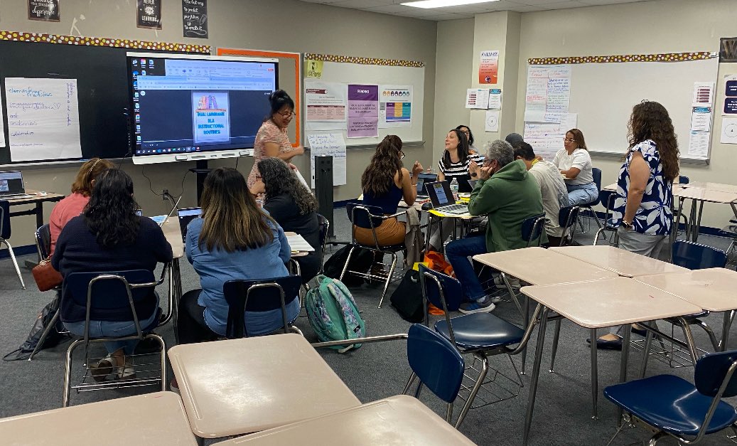 FBISD_MSD's tweet image. 🚀 Launching summer PD with our amazing, World Language, Bilingual & ESL educators! We’re charting a course toward Tier 1 rigor, high-impact instructional practices, and stellar learner experiences for EB students. The mission has begun—let’s reach new heights! 🌌🛰️ #LeadthePAC