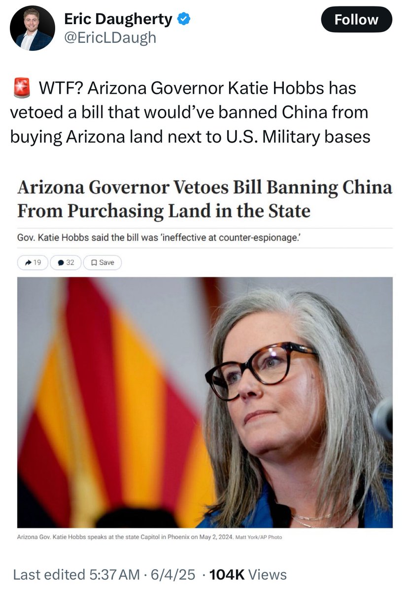 Executive Grassroots Liaison, WarRoom (@jojowfma) on Twitter photo It looks like Hobbs VETOed what AZ wants.
It will pass when Biggs wins in a LANDSLIDE!
YET, WE ALL HAVE BEEN WAITING ⏰️<a href="/SenRickScott/">Rick Scott</a> It looks like Hobbs VETOed what AZ wants.
It will pass when Biggs wins in a LANDSLIDE!
YET, WE ALL HAVE BEEN WAITING ⏰️<a href="/SenRickScott/">Rick Scott</a>