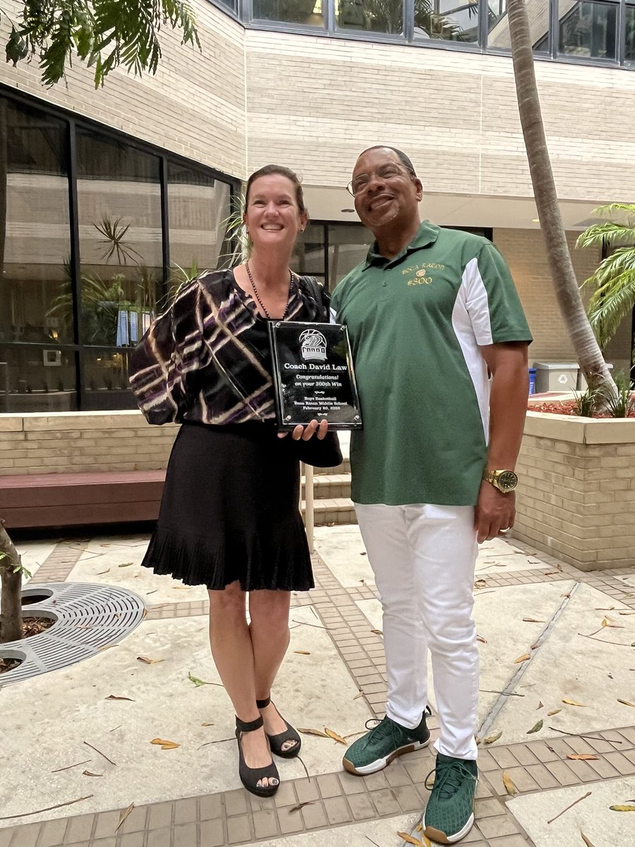 Proud and honored to celebrate our amazing Boys Basketball Coach Law tonight at the <a href="/pbcsd/">The School District of Palm Beach County</a> Board Meeting recognizing his 300 wins as a Coach <a href="/BocaRatonMiddle/">Boca Raton Middle</a> #gocobras