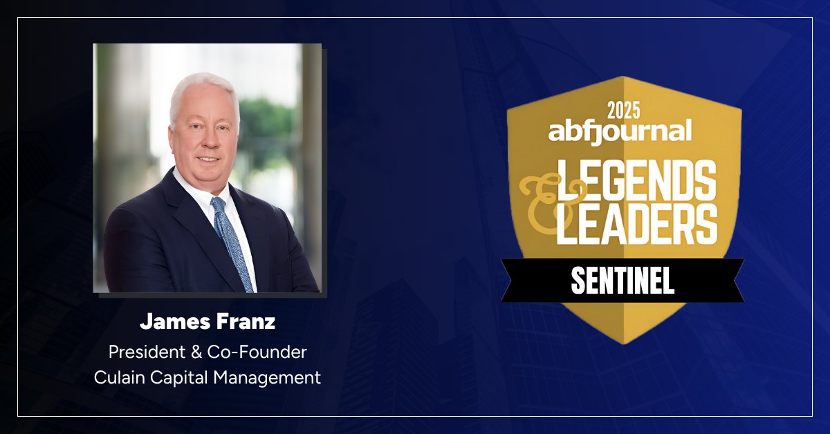 Quickpay Funding (@quickpayfunding) on Twitter photo James Franz, President of our partners at Culain Capital, has been named a 2025 Sentinel Award winner in <a href="/ABFJournal/">ABF Journal</a>'s Legends & Leaders issue.
Congratulations, James — your leadership is shaping the future of specialty finance.
#riskmanagement #finance #invoicefactoring James Franz, President of our partners at Culain Capital, has been named a 2025 Sentinel Award winner in <a href="/ABFJournal/">ABF Journal</a>'s Legends & Leaders issue.
Congratulations, James — your leadership is shaping the future of specialty finance.
#riskmanagement #finance #invoicefactoring