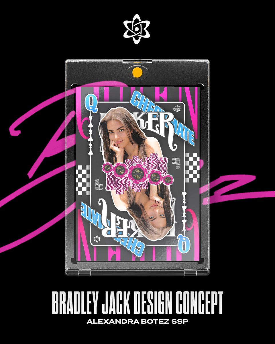 Brad Lefeld (@bradleyjackdsgn) on Twitter photo Day 17 of building my card brand. Wanted to share a couple concepts I made this week featuring <a href="/alexandrabotez/">Alexandra Botez</a>. One is designed as an SSP, the other as an auto. These are raw designs without holo foil to focus on layout. Would you collect one?
#tradingcards #botezlive #chess Day 17 of building my card brand. Wanted to share a couple concepts I made this week featuring <a href="/alexandrabotez/">Alexandra Botez</a>. One is designed as an SSP, the other as an auto. These are raw designs without holo foil to focus on layout. Would you collect one?
#tradingcards #botezlive #chess