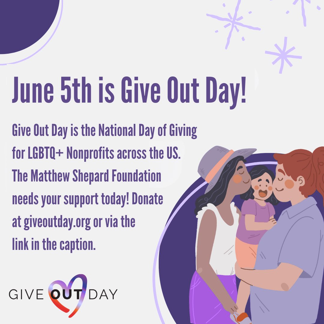 Donate to the Matthew Shepard Foundation for Give Out Day at giveoutday.org/organization/M… !