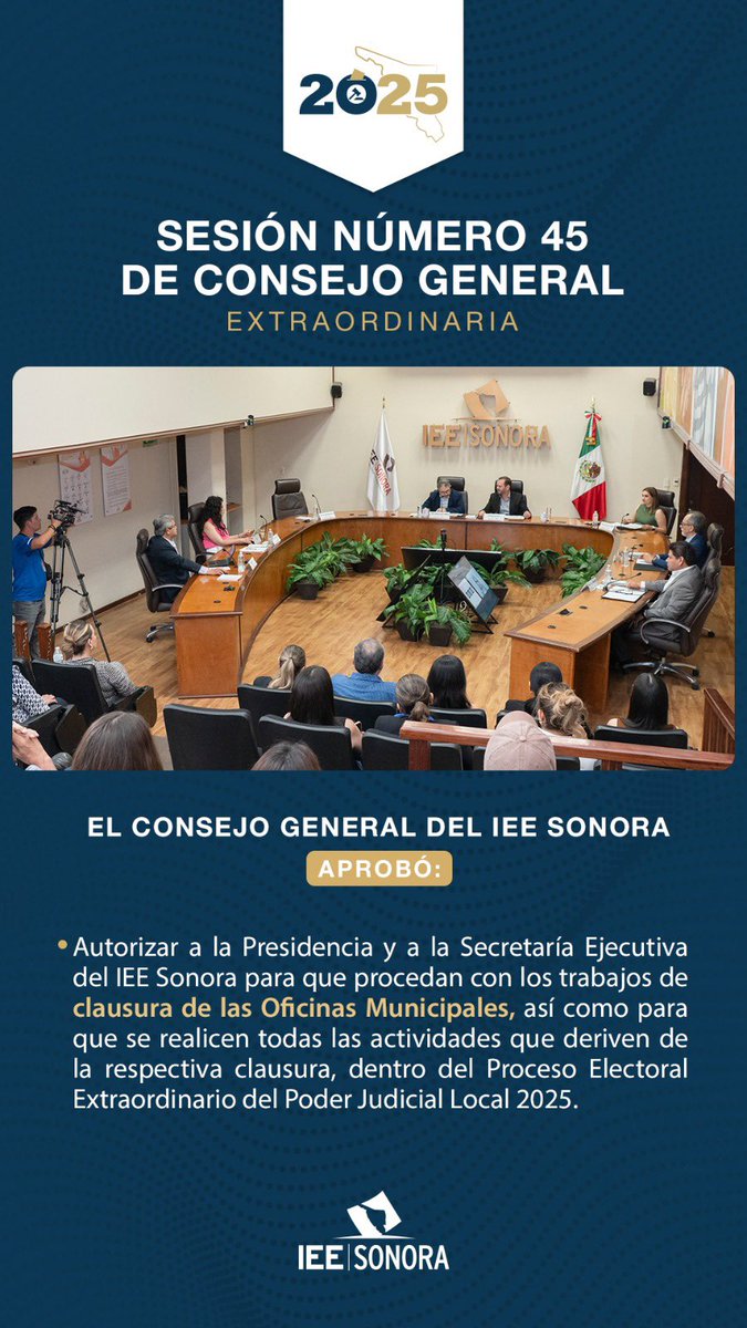 IEESonora's tweet photo. En sesión extraordinaria el Consejo General aprobó 👇🏻 https://t.co/2EyYKnrCot