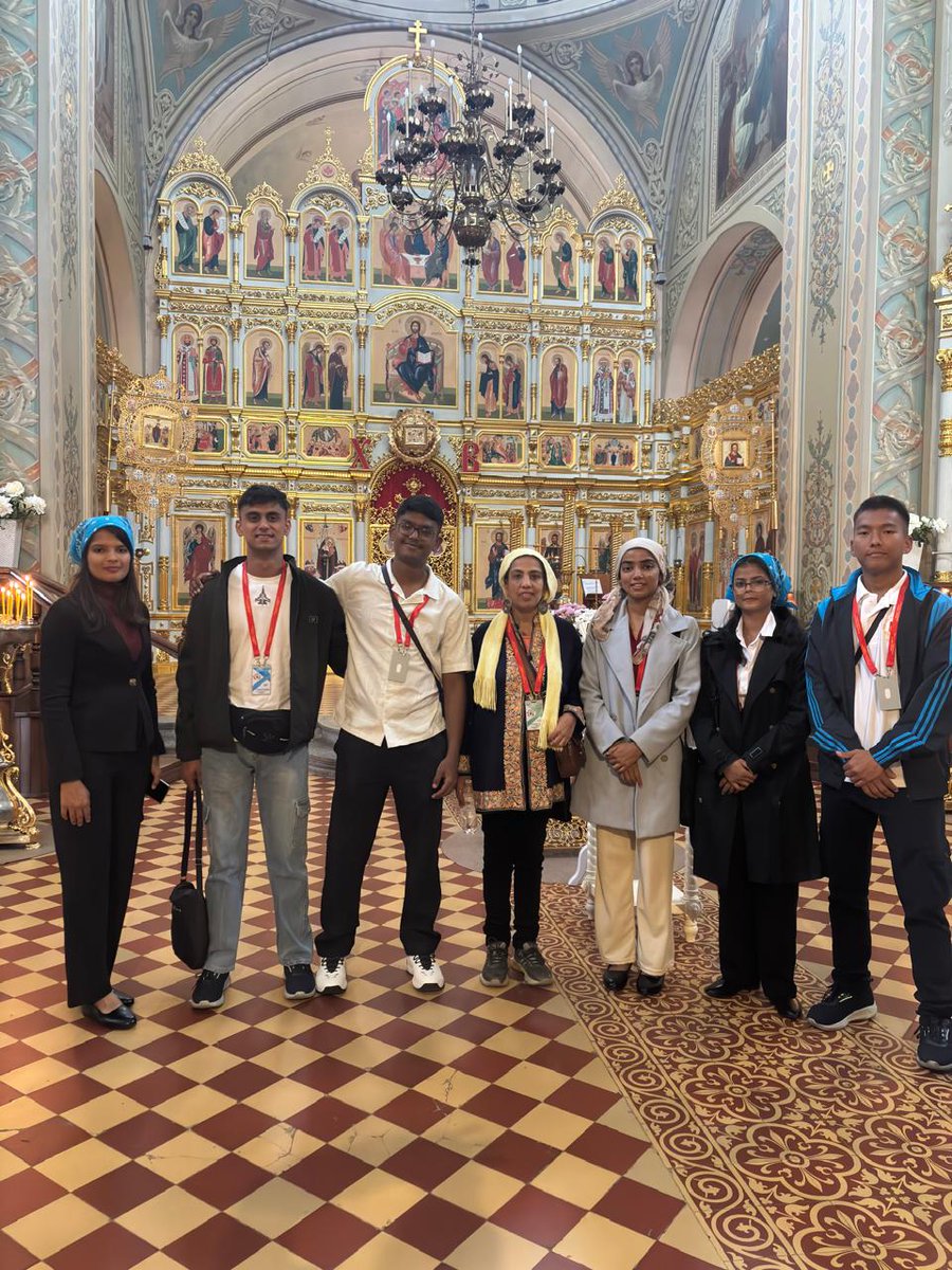 NCC Cadets visiting Russia under the Youth Exchange Programme explored the UNESCO World Heritage site — Assumption Cathedral and Monastery on Sviyazhsk Island, a historic fortress since the 16th century. 🇮🇳🤝🇷🇺  #YouthExchangeProgram #IndiaRussia <a href="/SethSanjayMP/">Sanjay Seth</a> <a href="/SpokespersonMoD/">Ministry of Defence, Government of India</a>