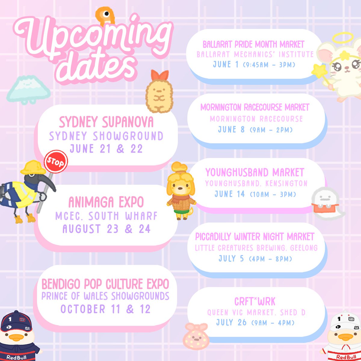 Updated dates for June ☺️