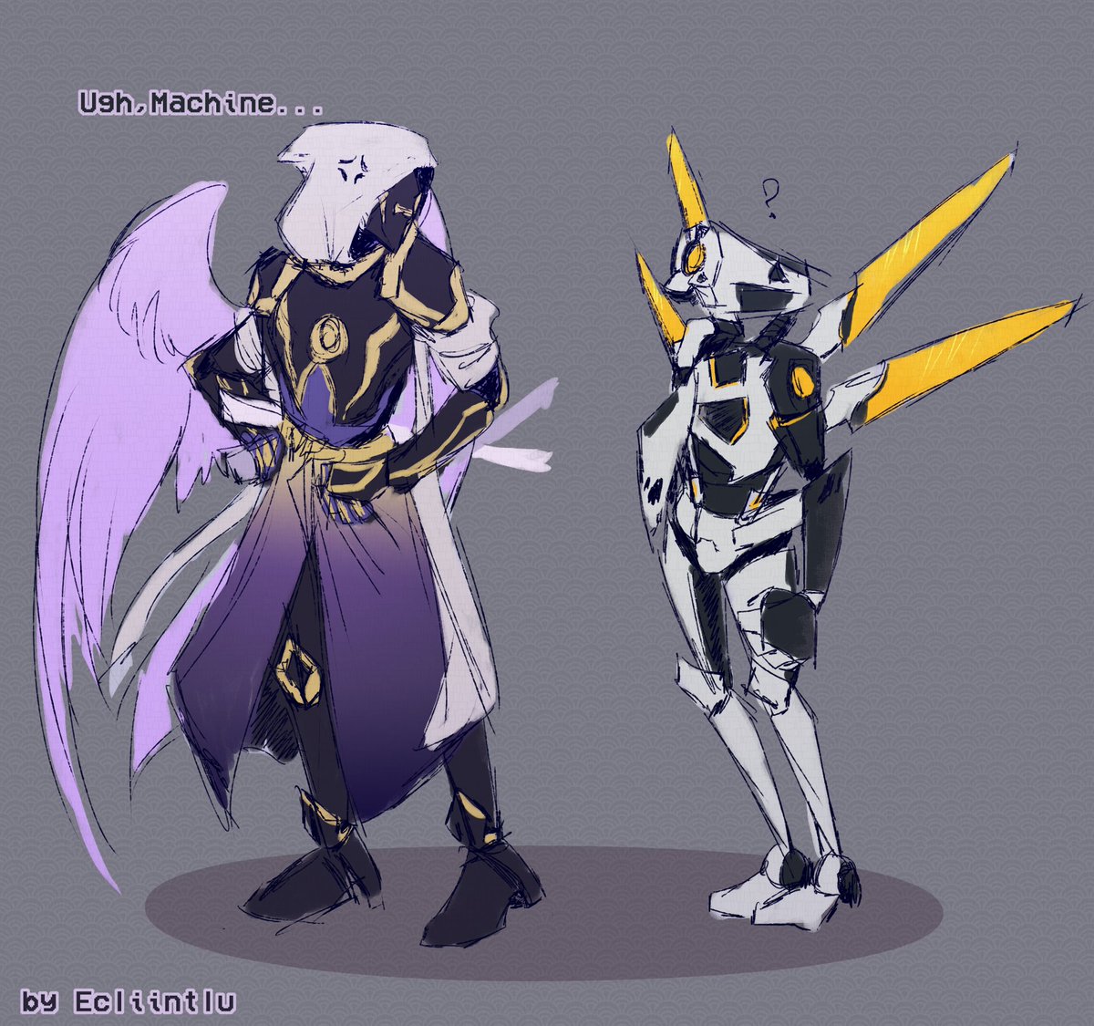ecliintlu's tweet image. #ultrakill #gabriel #V1 #gabv1el #protogabv1el
I found out some concepts of Gabriel and V1 and decided to drew them XD
