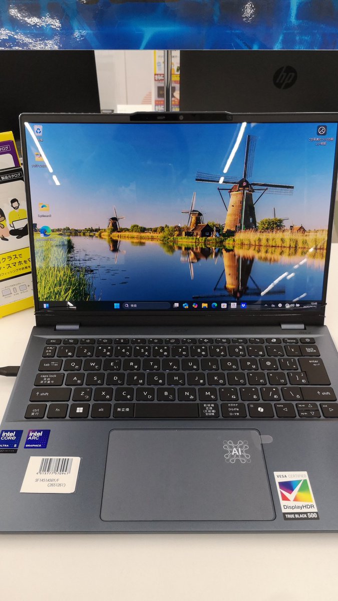 ZOA_KAKEGAWA's tweet image. 次世代CPU #coreultra 搭載ノートが新モデル発売記念でいきなり￥10,000OFF！
性能はバッチリ！DisplayHDR認証取得で画質も凄い！
microsoft Officeも付いてお買い得ですヨー( ´∀｀)
#swift14