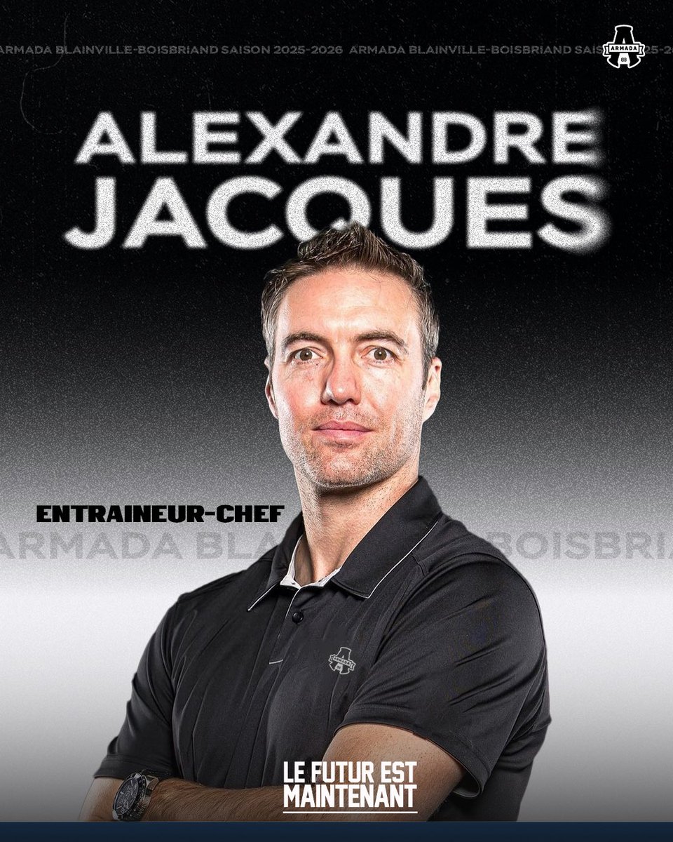 ArmadaBLB's tweet photo. Alexandre Jacques nommé entraîneur-chef de l’Armada de Blainville-Boisbriand 🤝

Détails 👉 https://t.co/Vd3eUwIT8v

#LeFuturEstMaintenant ⚡️ https://t.co/adaqBoOIIV