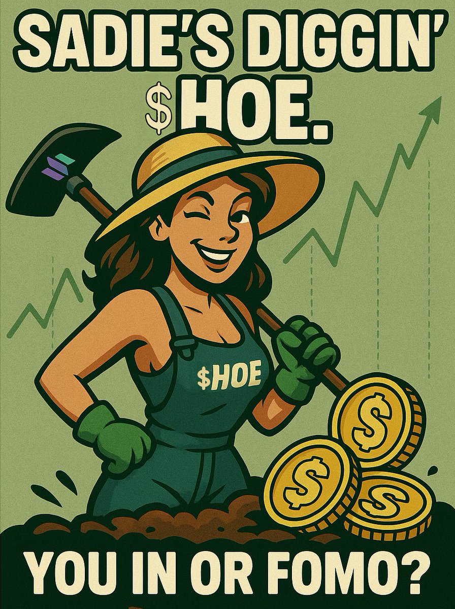 🧤 $HOE degens, time to dig with Sadie! Drop a meme that slaps: gardening puns, crypto chaos, pure filth. Top meme bags 50,000 $HOE at launch (June 21). Reply/quote, tag 2 homies for 5,000 bonus $HOE. Check the Meme Wall at pimpyourhoe.com 🌱 #HOElife #MemeTheHOE