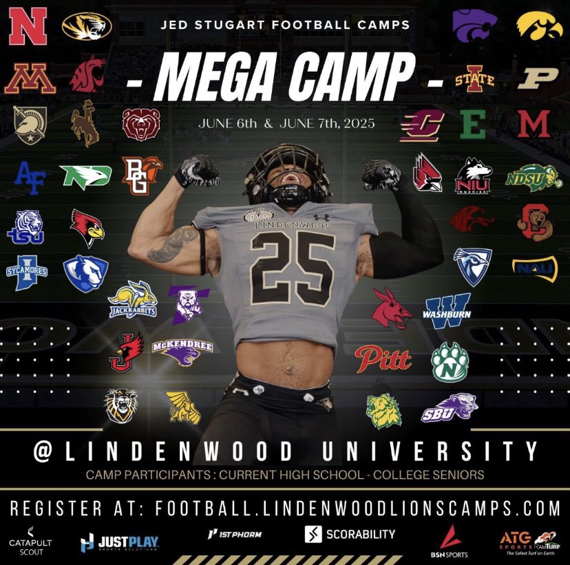 SimonVinton's tweet image. Excited to compete this Friday as a DE at the Lindenwood Mega Camp!