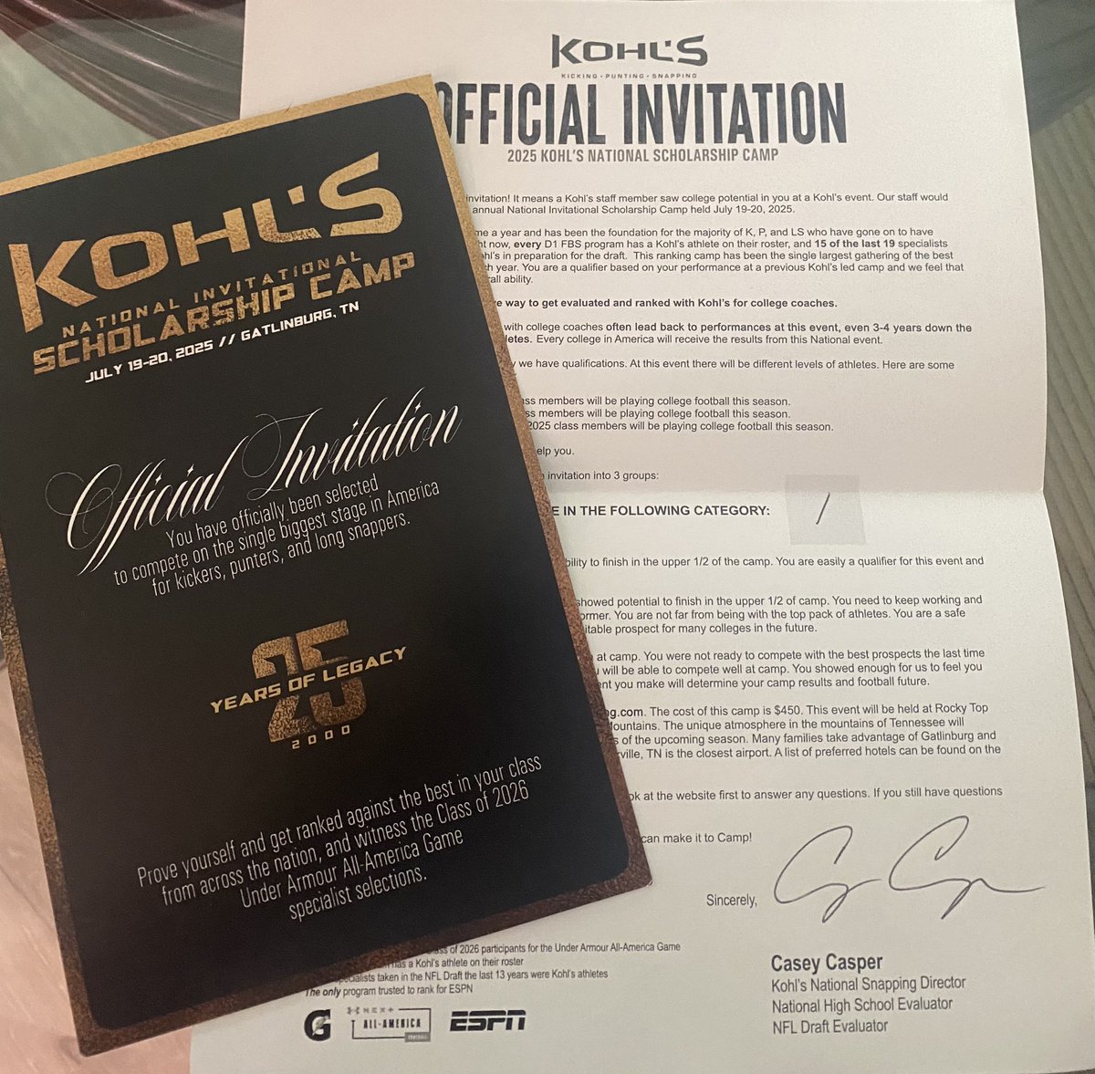 AlexGlinLS's tweet image. Blessed to earn an invite to the @KohlsSnapping National Scholarship Camp in July!
@centurions_fb