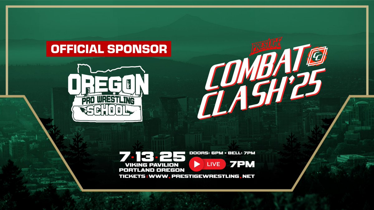 Prestige Wrestling (@wrestleprestige) on Twitter photo 🚨 SPONSOR ANNOUNCEMENT 🚨
Our friends at OREGON PRO WRESTLING SCHOOL are an official sponsor of #CombatClash 2025!
Follow them here: <a href="/ORprowrestling/">OregonProWrestling</a>
More information coming soon, including an official tryout + other training opportunities. 🚨 SPONSOR ANNOUNCEMENT 🚨
Our friends at OREGON PRO WRESTLING SCHOOL are an official sponsor of #CombatClash 2025!
Follow them here: <a href="/ORprowrestling/">OregonProWrestling</a>
More information coming soon, including an official tryout + other training opportunities.