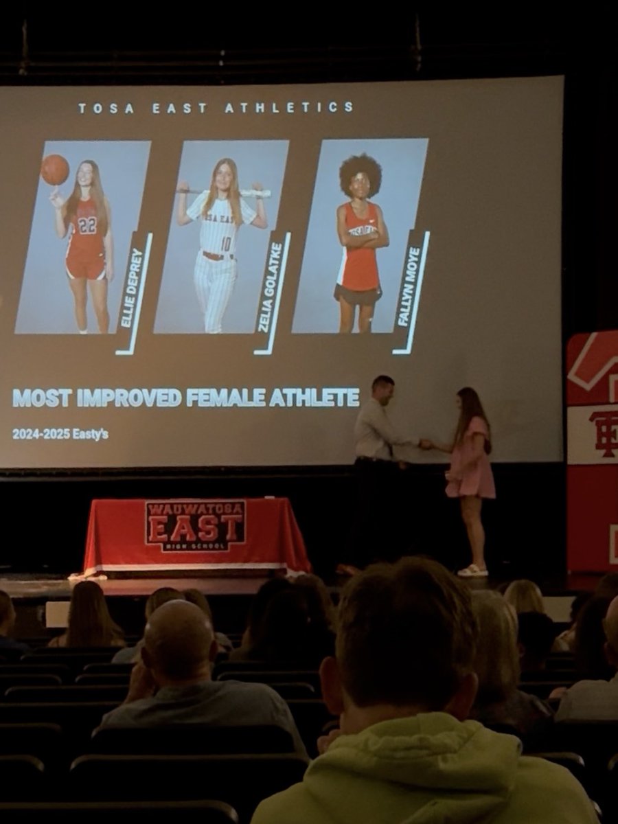 Ellie was named Most Improved Female Athlete tonight at the annual “Easty’s” athletic celebration! Proud of the grit, growth, and hard work she’s put in… especially over the past 2 years. She just keeps showing up. Way to go, El! 💪❤️🏀