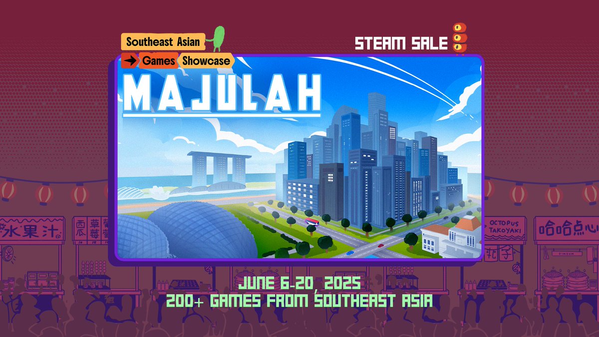 TOTIMAGS's tweet photo. Happening soon, Majulah will be featured in Southeast Asian Games Showcase on Steam! 🎉

#IndieGame #Roguelike #GameDev #MajulahGame #SEAGShowcase https://t.co/cmWe6m77RK
