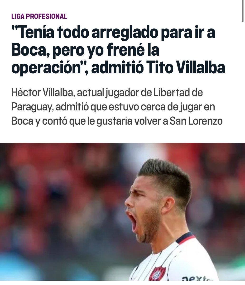 Más jugadores como Tito y menos mercenarios que se quieren ir a jugar a Boca.