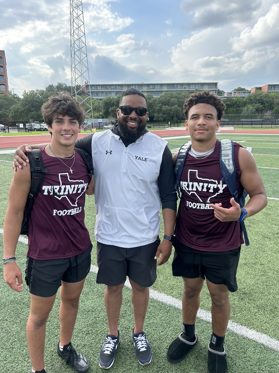 Ridge Casanova (@ridgecasanova26) on Twitter photo Had a great time competing and learning at the <a href="/TUFootballTX/">Trinity University Football</a> camp in San Antonio! Thank you to <a href="/CoachMichalak/">Coach Michalak</a> for inviting me out!
<a href="/coachjjanderson/">Jay Anderson</a> <a href="/yalefootball/">Yale Football</a> <a href="/PrincetonFTBL/">Princeton Football</a> <a href="/ColgateFB/">Colgate Football</a> <a href="/HarvardFootball/">Harvard Football</a> <a href="/DartmouthFTBL/">Dartmouth Football</a> <a href="/NavyFB/">Navy Football</a> Had a great time competing and learning at the <a href="/TUFootballTX/">Trinity University Football</a> camp in San Antonio! Thank you to <a href="/CoachMichalak/">Coach Michalak</a> for inviting me out!
<a href="/coachjjanderson/">Jay Anderson</a> <a href="/yalefootball/">Yale Football</a> <a href="/PrincetonFTBL/">Princeton Football</a> <a href="/ColgateFB/">Colgate Football</a> <a href="/HarvardFootball/">Harvard Football</a> <a href="/DartmouthFTBL/">Dartmouth Football</a> <a href="/NavyFB/">Navy Football</a>