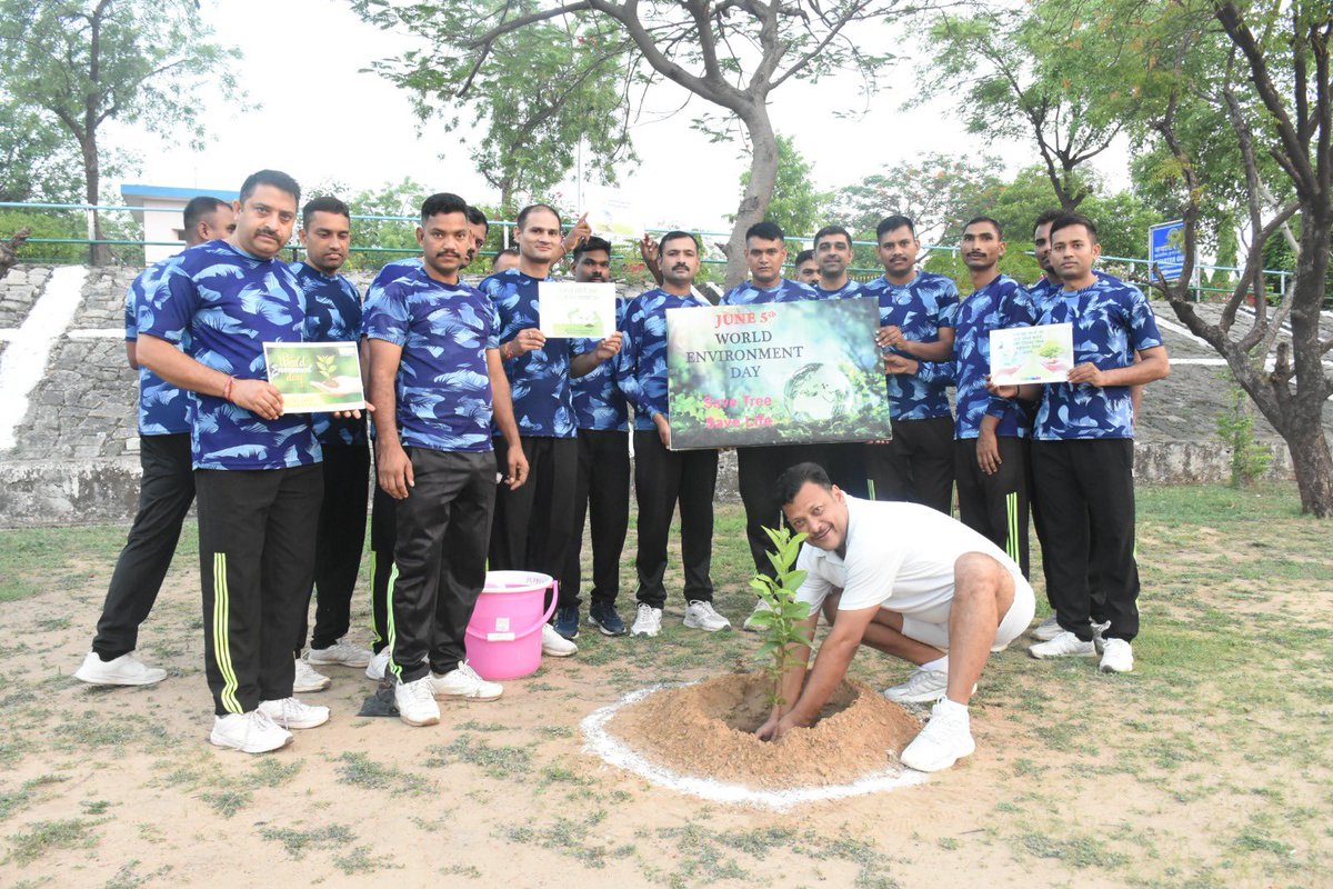 100 BN RAPID ACTION FORCE (@100bnraf) on Twitter photo 100 BN RAF observed World Environment Day on 5th June with participation from all ranks. Saplings were planted in and around the campus. Commandant 100 RAF addressed all echelons, emphasizing the significance of afforestation and environmental stewardship. <a href="/RAFCRPF/">RAPID ACTION FORCE(CRPF)</a> <a href="/crpfindia/">🇮🇳CRPF🇮🇳</a> 100 BN RAF observed World Environment Day on 5th June with participation from all ranks. Saplings were planted in and around the campus. Commandant 100 RAF addressed all echelons, emphasizing the significance of afforestation and environmental stewardship. <a href="/RAFCRPF/">RAPID ACTION FORCE(CRPF)</a> <a href="/crpfindia/">🇮🇳CRPF🇮🇳</a>