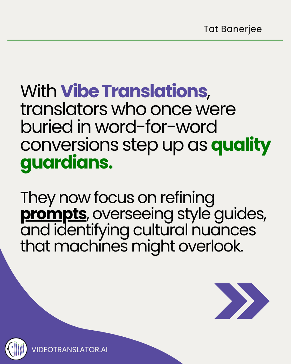 vidtranslatorai's tweet photo. What really happens when AI takes over the heavy lifting in translation? Do humans become obsolete? Or do they get promoted?

Check out this carousel to find the answer!
Read more: https://t.co/Q6kv2IRfiB

#VibeTranslation #VideoTranslatorAI https://t.co/qETVmtNmFX