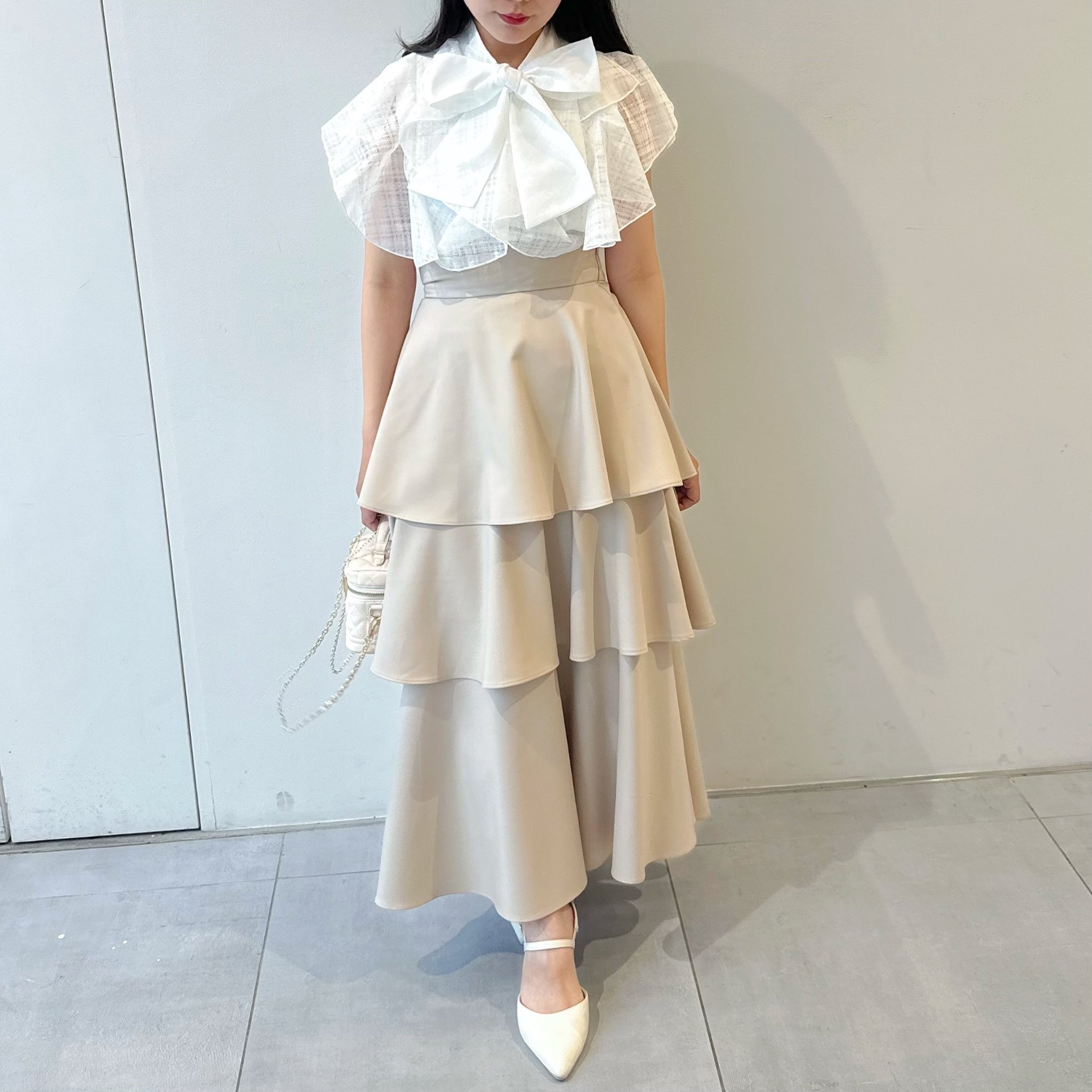 AnMILLE アンミール レースカラーフリルOP レースフリルカラーミニOP