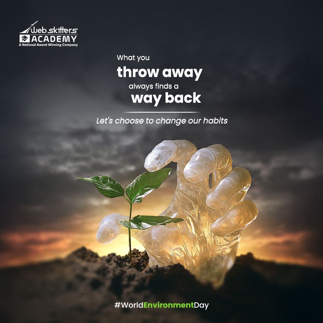 WebSkitters_Edu's tweet photo. From landfills to oceans, plastic waste finds its way back to us.
This #WorldEnvironmentDay, let’s be mindful of what we consume, how we dispose, and the legacy we leave. 🌍♻️
#WebskittersAcademy #CleanGreenFuture #PlasticPollution #SustainableLiving https://t.co/Bm4CxnaVEL