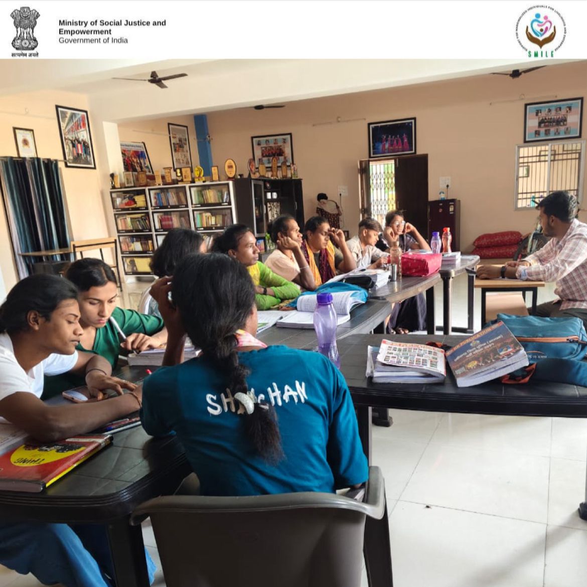 SMILE MoSJE (@smile_mosje) on Twitter photo DoSJE supported Garima Greh, Mitwa Sankalp Samiti, Raipur, Chhattisgarh organised training classes for competitive exams.
#equalrightsforall #Equality #TransRightsAreHumanRights #inclusion <a href="/Drvirendrakum13/">Dr. Virendra Kumar</a> <a href="/blvermaup/">B.L Verma</a> <a href="/MSJEGOI/">Ministry of Social Justice & Empowerment, GOI</a> <a href="/mygovindia/">MyGovIndia</a> <a href="/PIB_India/">PIB India</a> <a href="/NISD_India/">National Institute of Social Defence (NISD)</a> <a href="/NMBA_MSJE/">Nasha Mukt Bharat Abhiyaan</a> DoSJE supported Garima Greh, Mitwa Sankalp Samiti, Raipur, Chhattisgarh organised training classes for competitive exams.
#equalrightsforall #Equality #TransRightsAreHumanRights #inclusion <a href="/Drvirendrakum13/">Dr. Virendra Kumar</a> <a href="/blvermaup/">B.L Verma</a> <a href="/MSJEGOI/">Ministry of Social Justice & Empowerment, GOI</a> <a href="/mygovindia/">MyGovIndia</a> <a href="/PIB_India/">PIB India</a> <a href="/NISD_India/">National Institute of Social Defence (NISD)</a> <a href="/NMBA_MSJE/">Nasha Mukt Bharat Abhiyaan</a>