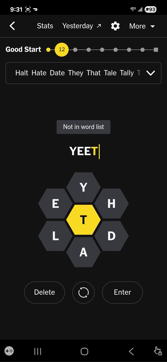 FudgeHayes's tweet photo. @WWE and Jey Uso need to talk to @NYTGames and let them know Yeet is indeed a word! #YEET #MainEventJeyUso https://t.co/MmQZgRaoGj