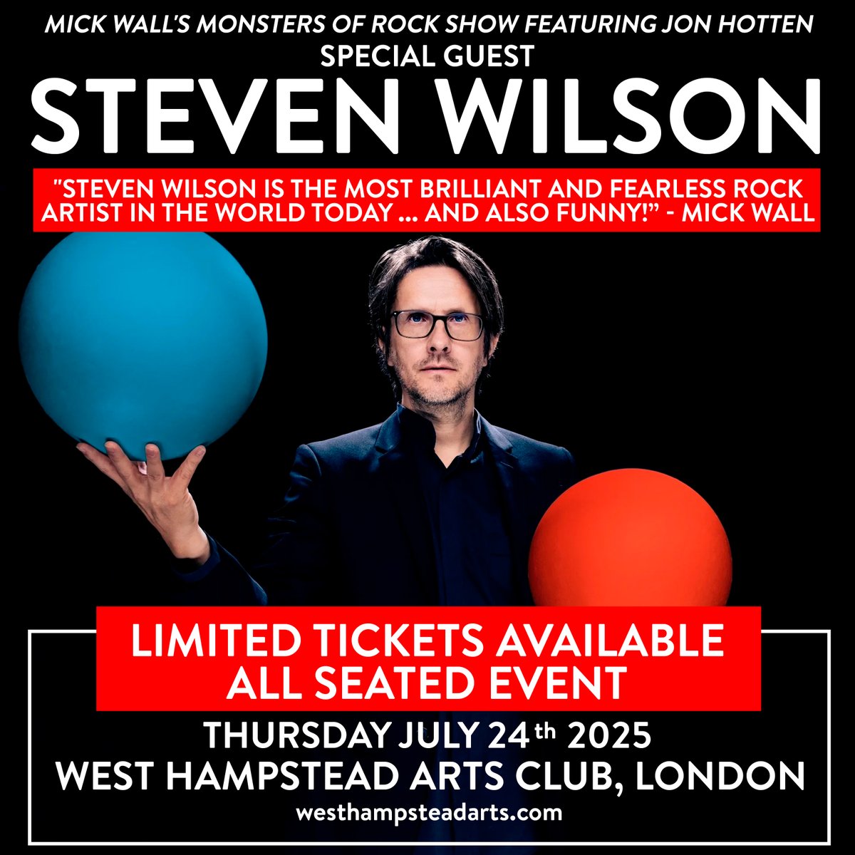West Hampstead Arts Club (@whaclondon) on Twitter photo <a href="/MickBlackwall/">Mick Wall</a> <a href="/theoldbatsman/">Jon Hotten</a> LIVE with special guest <a href="/StevenWilsonHQ/">Steven Wilson</a> - Unrehearsed & Unscripted .. Witness the chaos! Tickets HERE : tickettailor.com/events/westham… <a href="/MickBlackwall/">Mick Wall</a> <a href="/theoldbatsman/">Jon Hotten</a> LIVE with special guest <a href="/StevenWilsonHQ/">Steven Wilson</a> - Unrehearsed & Unscripted .. Witness the chaos! Tickets HERE : tickettailor.com/events/westham…