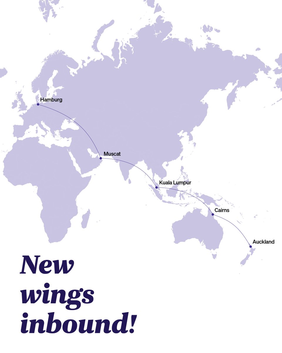 Two Airbus A321neo aircraft have joined our fleet 🛫🎉 The first aircraft landed in Auckland last night after completing its 19,342km journey from the Airbus facility in Hamburg, with stopovers in Muscat, Kuala Lumpur and Cairns. Did anyone spot the sleek silhouette in the sky?