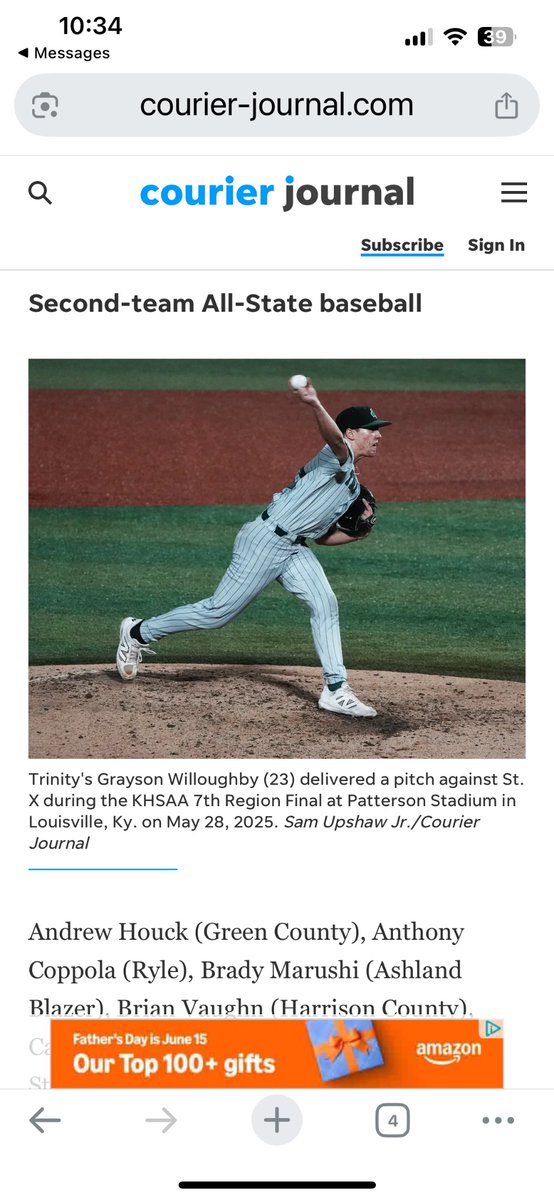 NOMustangs's tweet photo. North Oldham Baseball’s Ryan Sanders was named 2nd Team All State! Congrats Ryan what a great honor and well deserved! https://t.co/OS02LZjrIR