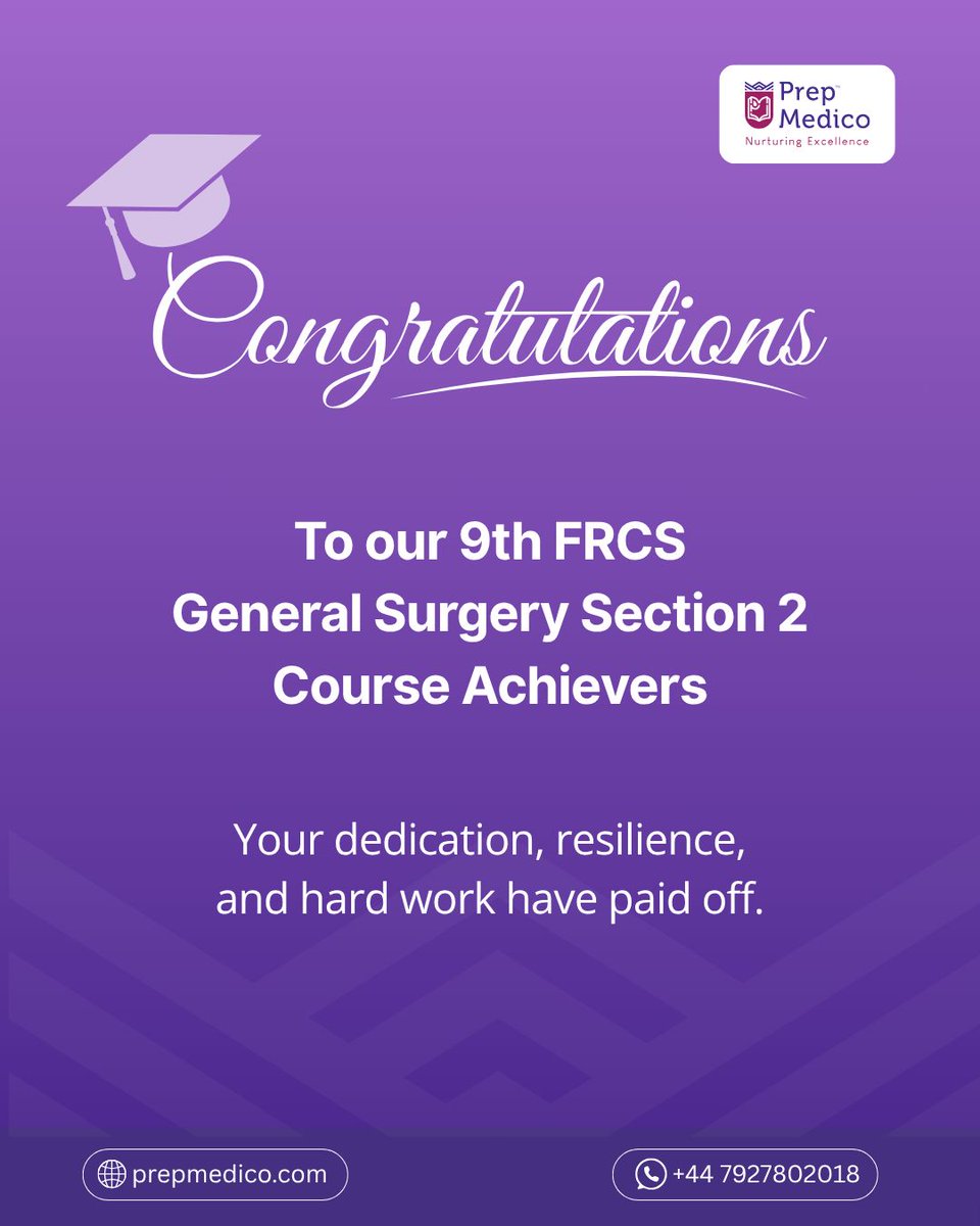 PrepMedico (@prepmedico) on Twitter photo All your hard work paid off!
Few spots left in the 10th FRCS Course
Register: linke.to/SloquE
<a href="/Mani_TxSurgeon/">Manikandan Kathirvel</a> <a href="/frcsviva_com/">Surgical Minds</a> <a href="/HFrcs/">Higher FRCS - Higher Vasc - Higher VIVA</a> <a href="/ASiTofficial/">ASiT</a> <a href="/TheMammaryFold1/">The Mammary Fold</a> <a href="/T4UGIS/">TUGSS</a> <a href="/ACPGBI/">@ACPGBI</a> <a href="/asgbi/">ASGBI</a> <a href="/herricksociety/">The Herrick Society</a> <a href="/Dukes_Club/">The Dukes' Club</a> <a href="/roux_group/">The Roux Group</a> <a href="/GrabTheFRCS/">Grab The FRCS-Grab Medical Innovations</a> <a href="/AnkurThaparEsse/">Ankur Thapar</a> <a href="/ShankaBenarag/">Shanka Benaragama</a> All your hard work paid off!
Few spots left in the 10th FRCS Course
Register: linke.to/SloquE
<a href="/Mani_TxSurgeon/">Manikandan Kathirvel</a> <a href="/frcsviva_com/">Surgical Minds</a> <a href="/HFrcs/">Higher FRCS - Higher Vasc - Higher VIVA</a> <a href="/ASiTofficial/">ASiT</a> <a href="/TheMammaryFold1/">The Mammary Fold</a> <a href="/T4UGIS/">TUGSS</a> <a href="/ACPGBI/">@ACPGBI</a> <a href="/asgbi/">ASGBI</a> <a href="/herricksociety/">The Herrick Society</a> <a href="/Dukes_Club/">The Dukes' Club</a> <a href="/roux_group/">The Roux Group</a> <a href="/GrabTheFRCS/">Grab The FRCS-Grab Medical Innovations</a> <a href="/AnkurThaparEsse/">Ankur Thapar</a> <a href="/ShankaBenarag/">Shanka Benaragama</a>