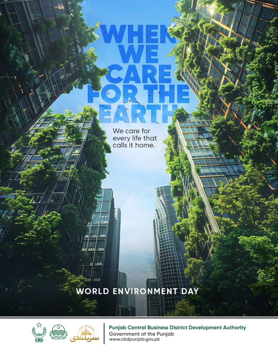 This World Environment Day, CBD Punjab reaffirms its commitment to sustainability and a greener tomorrow. From clean energy initiatives to eco-conscious urban planning, every step we take is rooted in respect for our planet and all who share it. 

#CBDPunjab