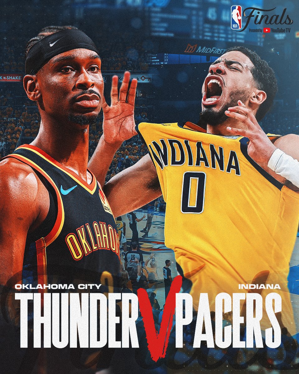 NBAJPN's tweet photo. 🏀明日はいよいよサンダーvsペイサーズによるNBAファイナル第1戦‼️

NBA Rakutenなら全試合配信！ 今すぐNBAを観よう
 👉 https://t.co/SDreDaJ8kW

#YesCers @Pacers 
#ThunderUp @okcthunder
#NBAHighlight #NBARakuten #NBAJPN #NBAPlayoffs https://t.co/VRr4VXqmRP