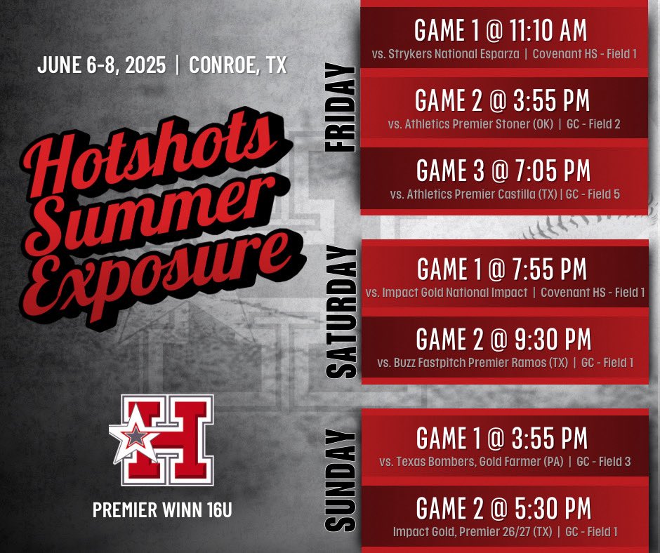 Summer is here. Ready to hit the field with my team again after a great training camp week. Come check us out in Conroe!

#bangbang <a href="/hotshotsnation/">Hotshots Fastpitch</a> @LineDSoftball <a href="/ExtraInningSB/">EXTRA INNING SOFTBALL</a> <a href="/LegacyLegendsS1/">Legacy & Legends Softball</a> <a href="/IHartFastpitch/">I❤️Fastpitch</a> <a href="/SBRRetweets/">Softball Recruiting Reposts</a> <a href="/fastpitchwatch/">Fastpitch Watch</a> <a href="/softballamerica/">Softball America</a>