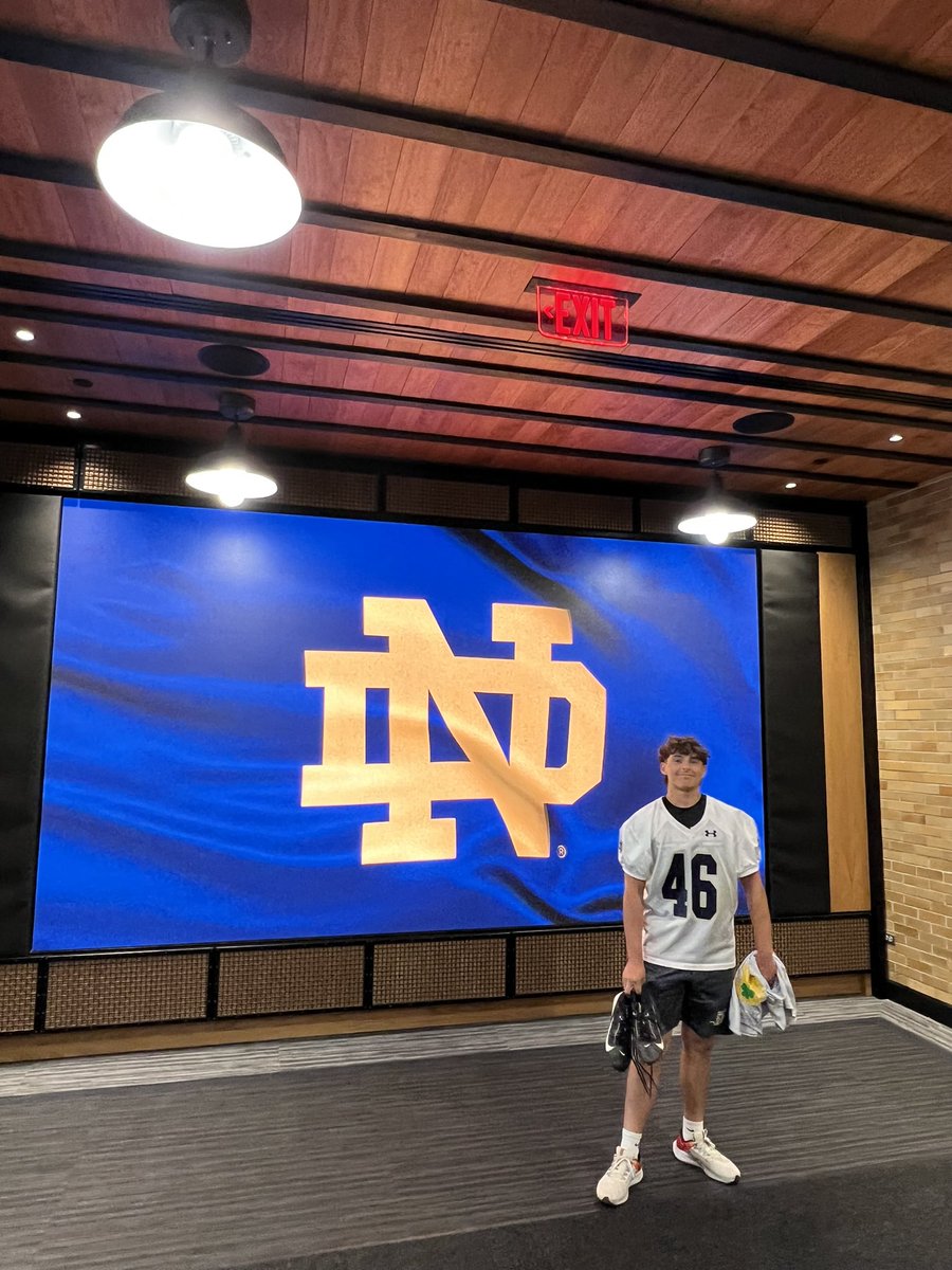 LorenzoServente's tweet photo. Had a great time in South Bend over the weekend. I met a lot of great players and coaches. @KohlsKicking @NDFootball @CoachBiagi #GoIrish @ACHS_Wolves_FB https://t.co/Mc3wDfn3Qm