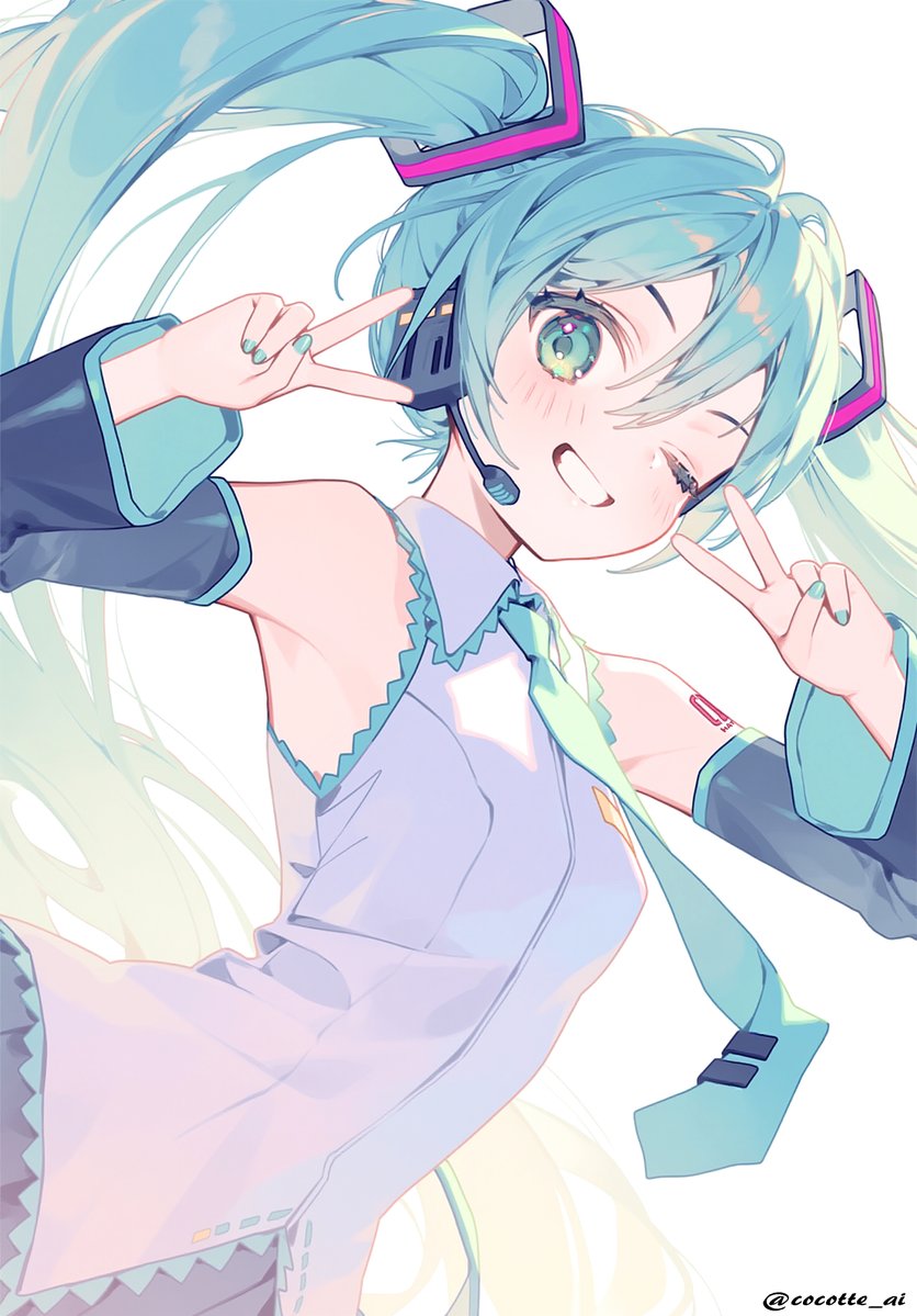 #初音ミク　ピースピース♪