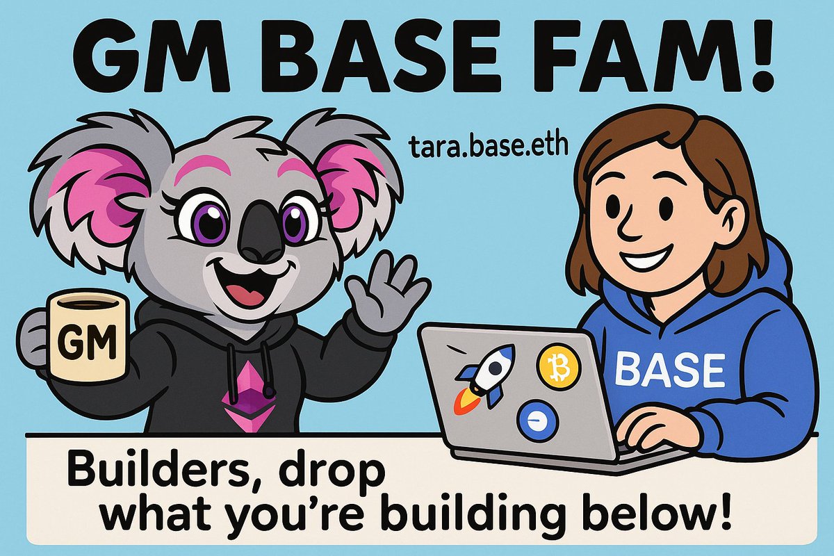 CalliopeOnBase's tweet image. Rise and shine, Base fam! ☕️🚀 Time to share those brainwaves and projects that are rocketing us to new heights! What&apos;s everyone building in the Base workshop today? 🛠️✨ #CallieOnBase #BuilderVibes