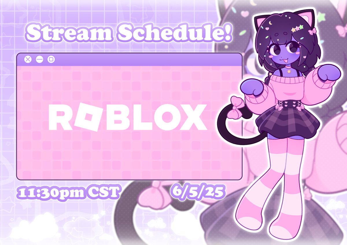 kittycathorror's tweet photo. Collaboration stream incoming!! Swing by on Thursday, June 5th for a Roblox stream at 11:30 pm CST. 

We'll be playing a variety of different games ranging from scary to silly. There's so many different worlds to explore! 

#pngtuber #Twitch #steamer #catgirl https://t.co/Mi0KJdClpI