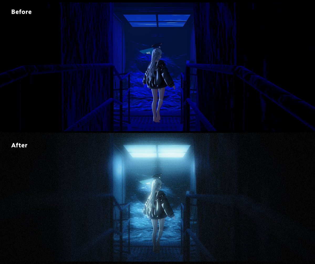 h_n_r0's tweet image. レタッチ before/after📸

#VRChat #VRChatPhotography